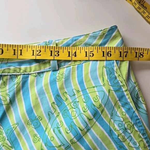 Walt‎ Disney World Capri Pants Size 14 Blue Green Disney Print Cotton New - Picture 5 of 11